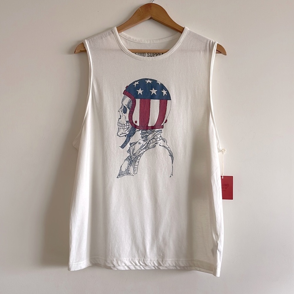 NWT Mossimo anerican motorcycle skull tank sz L